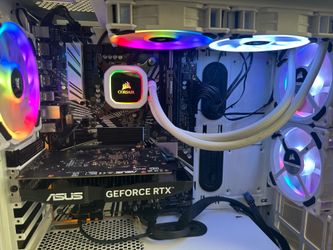 White RGB Gaming PC – RTX 3050 | i5-9400F | 1TB SSD