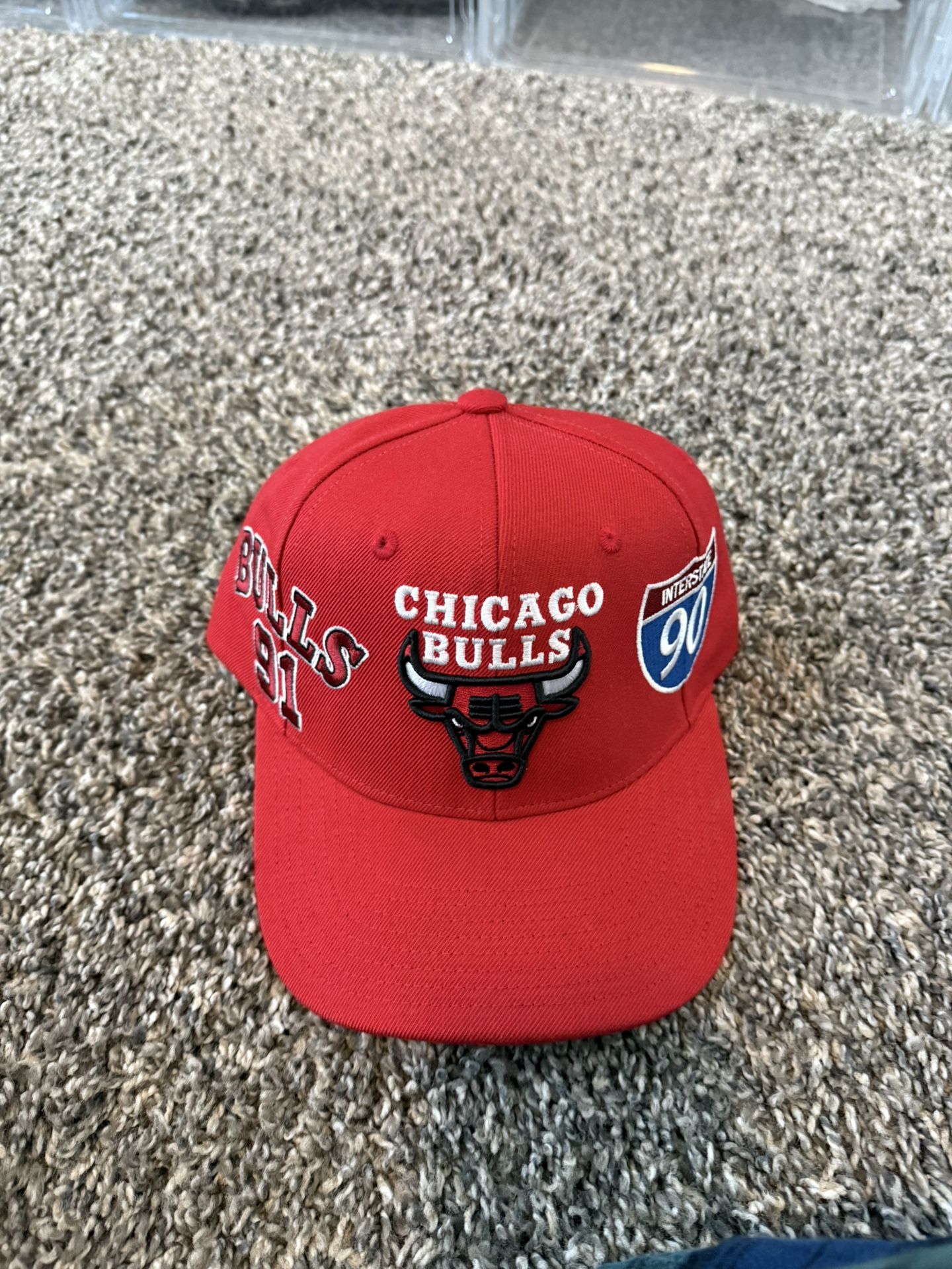 Chicago Bulls Hat Black Snapback Trucker Hat Mitchell & Ness