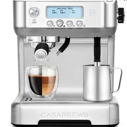 CASABREWS Espresso Machine with Automatic Milk Frother, 20 Bar Espresso Maker