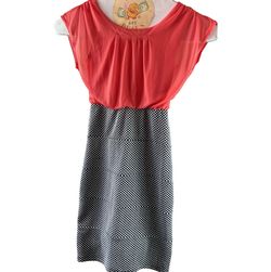 Enfocus Studio Women’s Size 4 Coral Black Polka Dot Career Dress Midi
