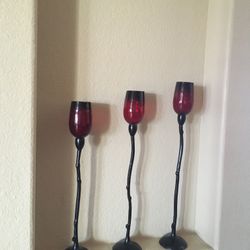 3 Candle Holders 