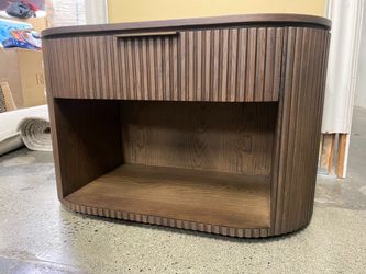 RESTORATION HARDWARE Byron Open Nightstand in Brown Oak