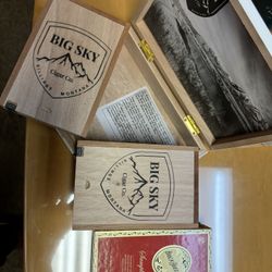 Cigar Boxes Cedar New Big Sky Montana 