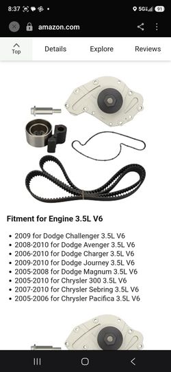 Water pump timing belt kit