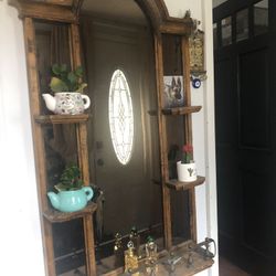 Antique Wood Mirror 
