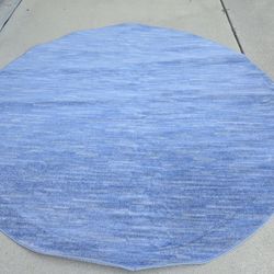 Blue 8ft Round Rug