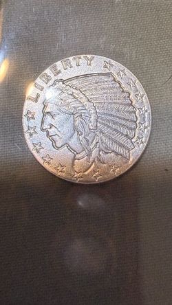 1/10 Troy Oz. .999 silver Indian Dime rep