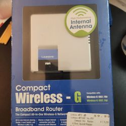 LINKSYS COMPACT WIRELESS-G BROADBAND ROUTER MODEL WRT54GC #E0536