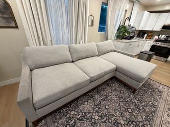 Light Gray L-Shape Sectional Sofa