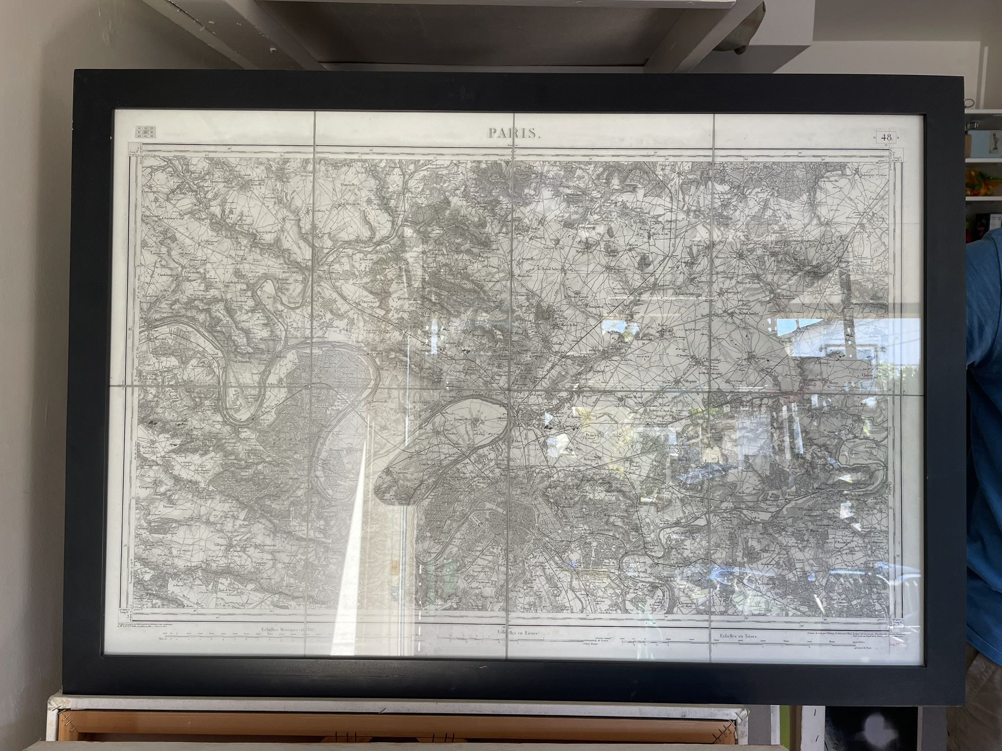 Framed Map Of Paris