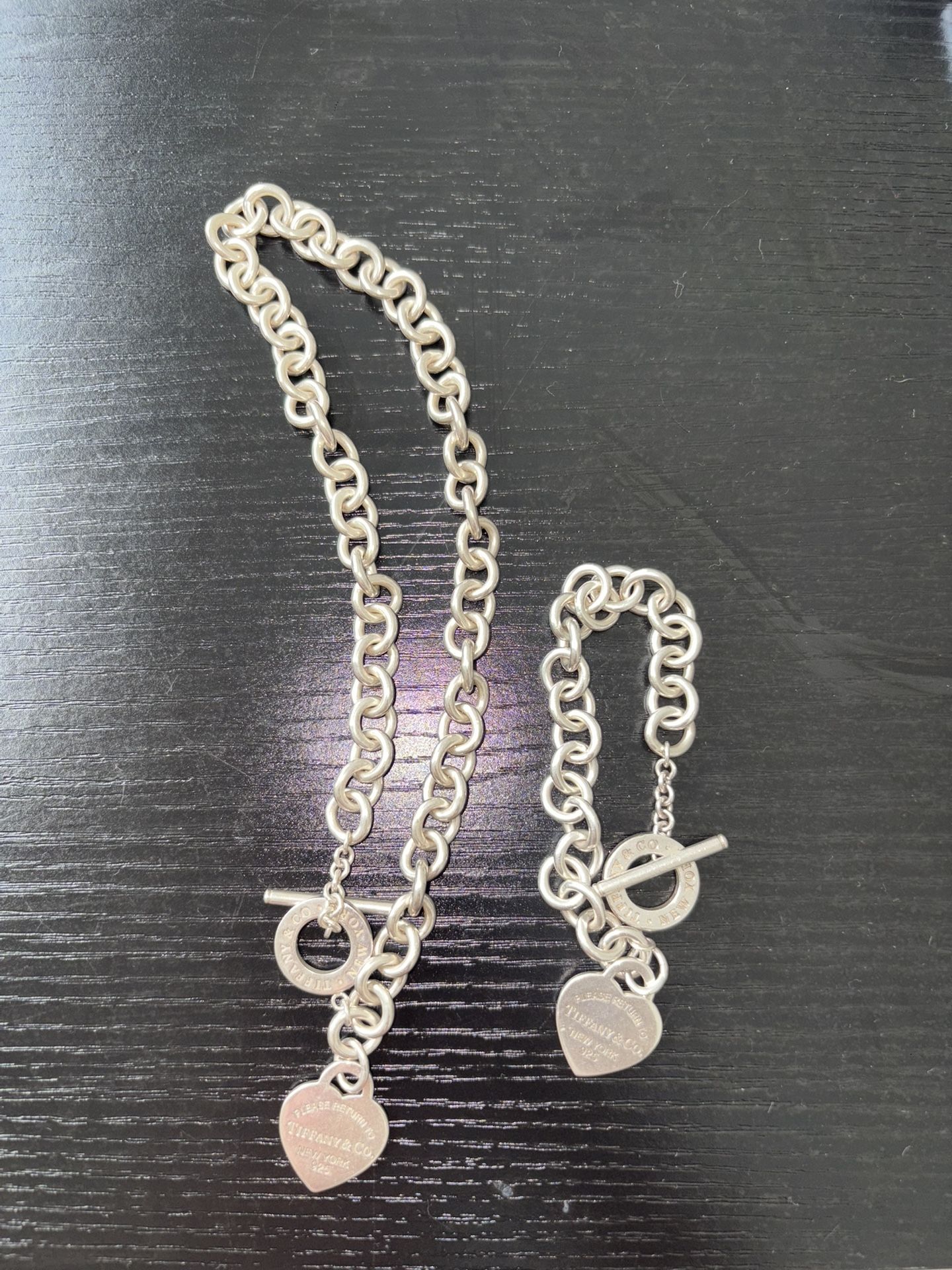Tiffany Heart Tag Toggle Necklace & Bracelet