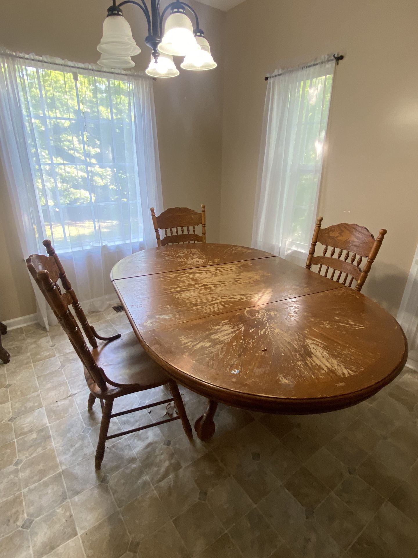 Dining Table With Three Chairs