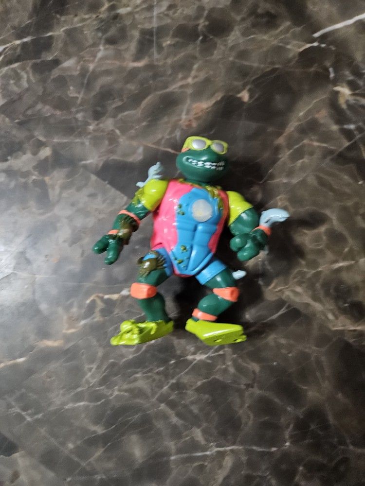Vintage 1990 TMNT NINJA TURTLEs SEWER SURFING MICHAELANGELO Figure Hero Toy Rare
