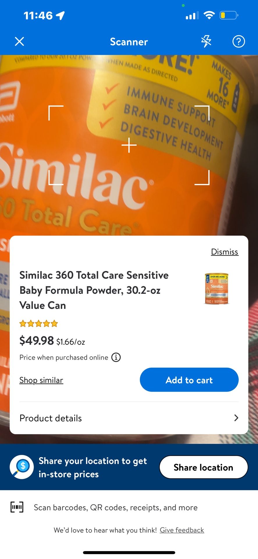 Similac Orange Can