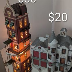    2  Vintage Christmas  Buildings ( Lemax & Deportment 56)  Price Is On The Photo 