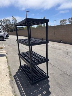 Plastic 4 shelf storage rack for sale