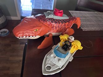Imaginext Mega Bite Crocodile with Boat and Figure