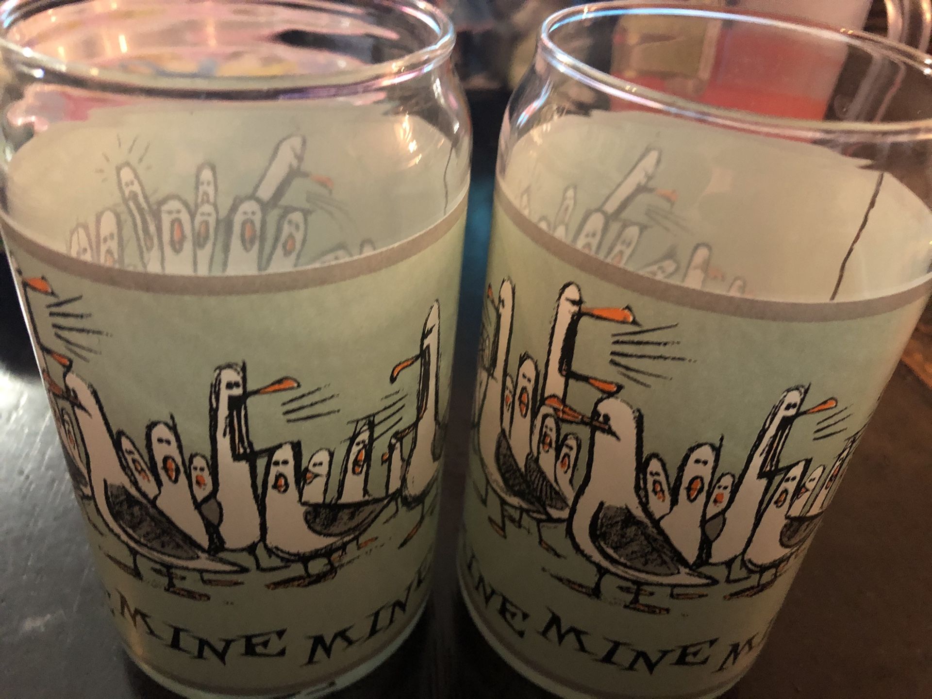 Disney Tumbler Glass - Finding Nemo - Mine Mine Mine - Set of 2