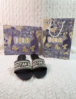 D ior Black Sandals