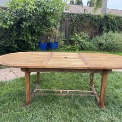 Teak Extendable Outdoor Patio Dining Table