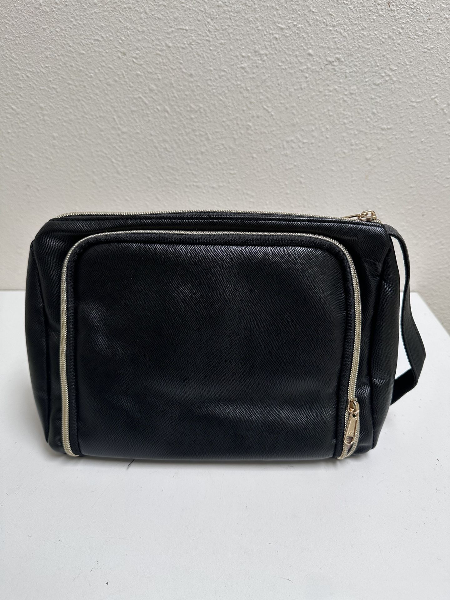 Black Cosmetic Makeup Toiletry Bag Travel Case