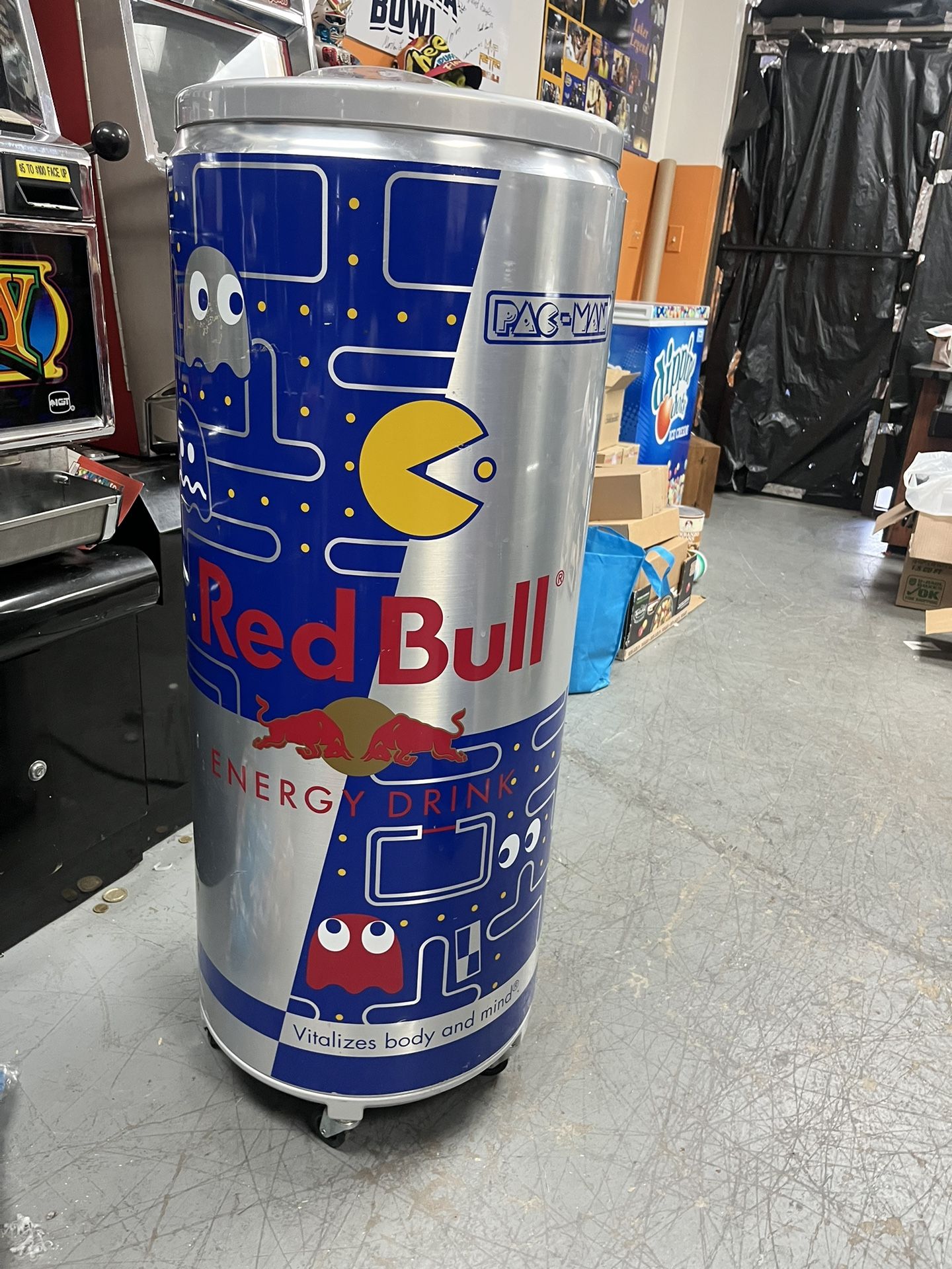 Arcade Pac Man Red Bull Fridge