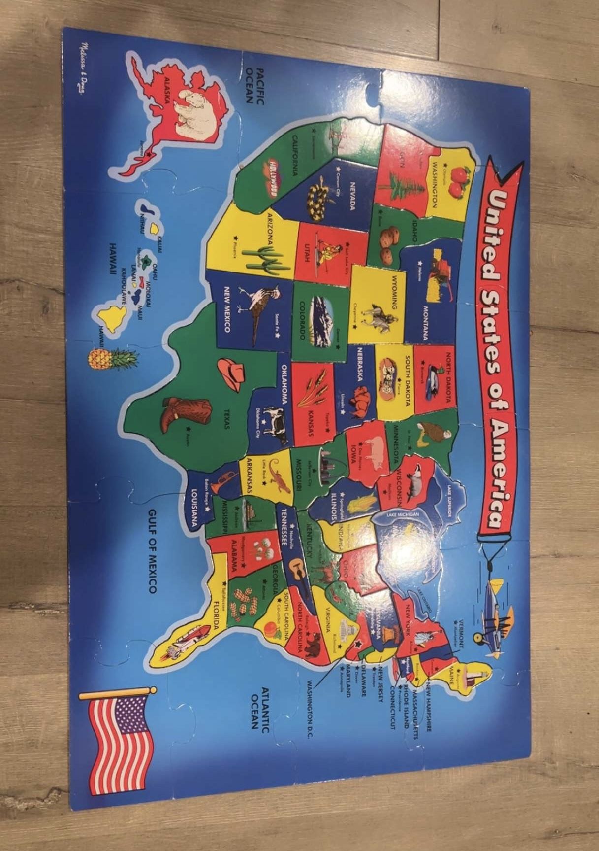 🧩 Melissa & Doug United States of America Wooden Puzzle Map