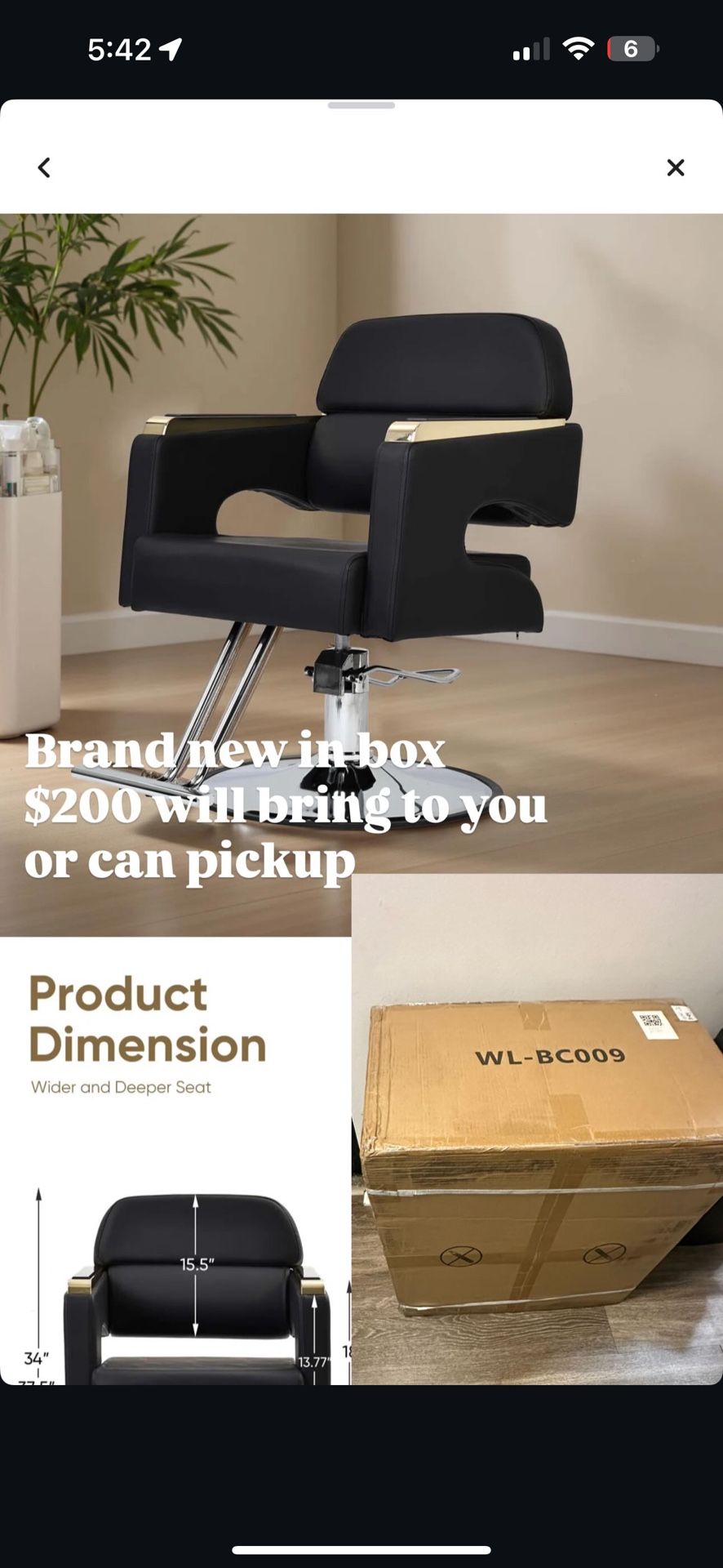 Salon Chair Brand New