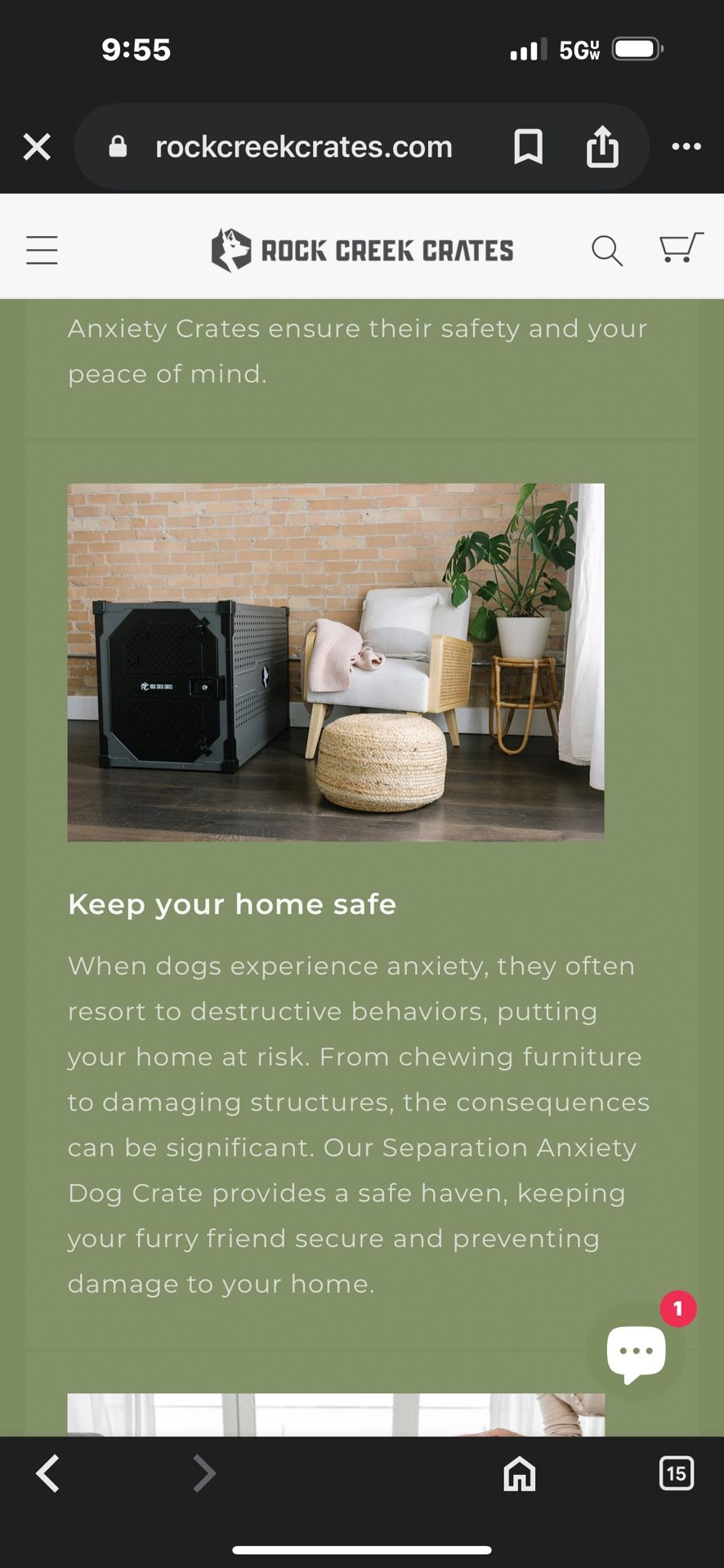 Rock Creek indestructible , anti-anxiety crate Lg dog Like New