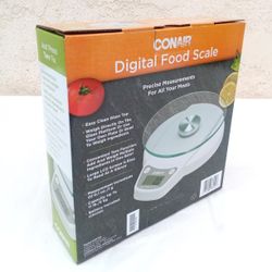 New Digital Kitchen Food Scale Large LCD Screen Displays Weight in 0.1 oz. Increments up to 11 lbs. Capacity, Use & Care Guide and Battery Included 
