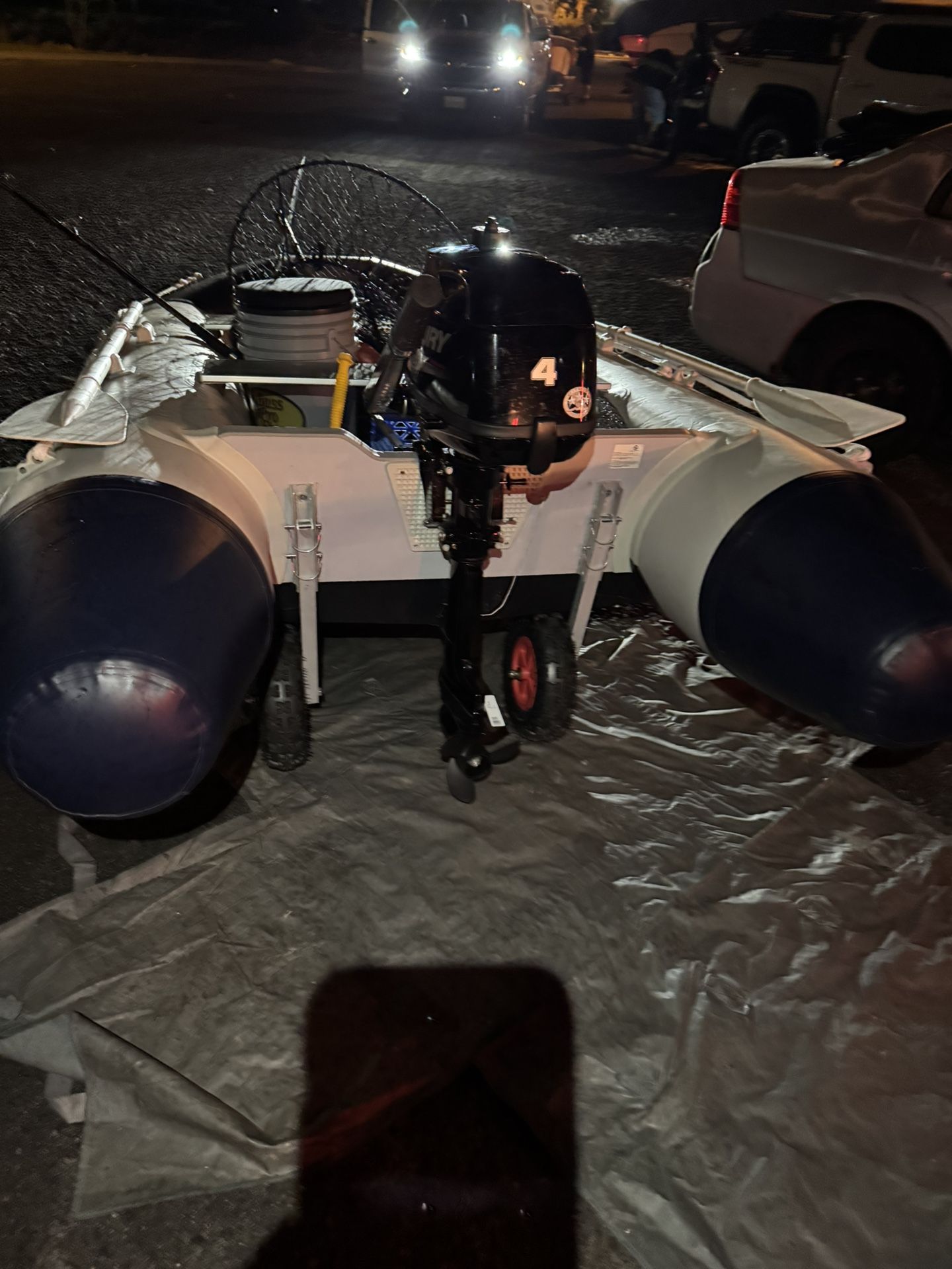 inflatable Boat With Mercury 4hp Motor