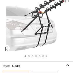 NEW) Allen Sports Premier 4-Bike Trunk Rack, Model S104 , Black