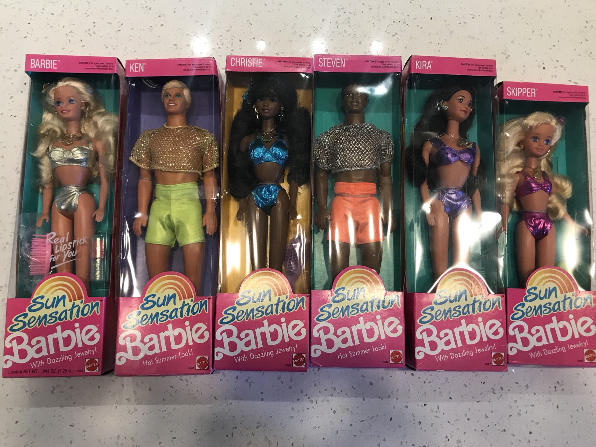 Sun Sensation Barbie, Ken, Skipper, Christie, Steven, Kira, and Skipper Mattel 1991 for Sale in Vegas, NV - OfferUp