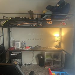 Metal Loft Bed Frame 