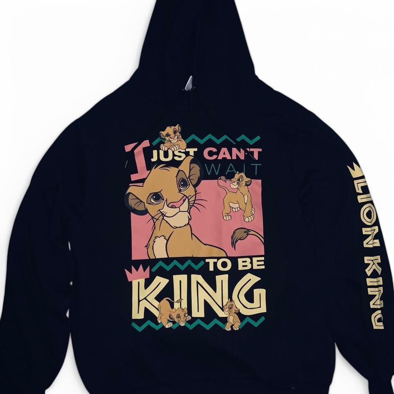 Disney Lion King “I Just Can’t Wait To Be King” - Pull Over Jacket Black Size XXL  Measurements > Pit to pit: 26in Length: 28in  Sleeve length: 28in