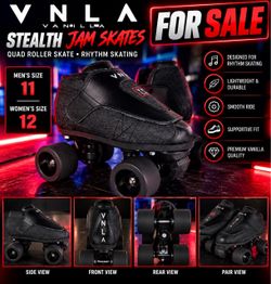 Stealth Jam Skates - Quad Roller Skate - Rhythm Skating - Men & Women - Vanilla