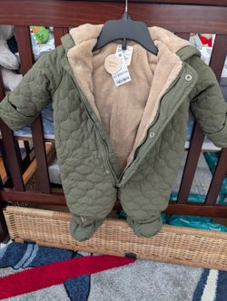 Baby Quilted Sherpa Winter Onesie 