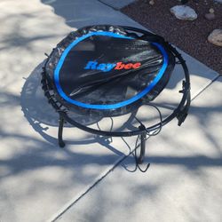 Brand New Rebounder Trampoline for Adults, 440lbs Foldable Mini Trampoline with Adjustable Handle, Quiet and Safe Bungee Rebounder Jumping Cardio Trai