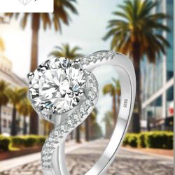 2ct Moissanite Diamond Ring