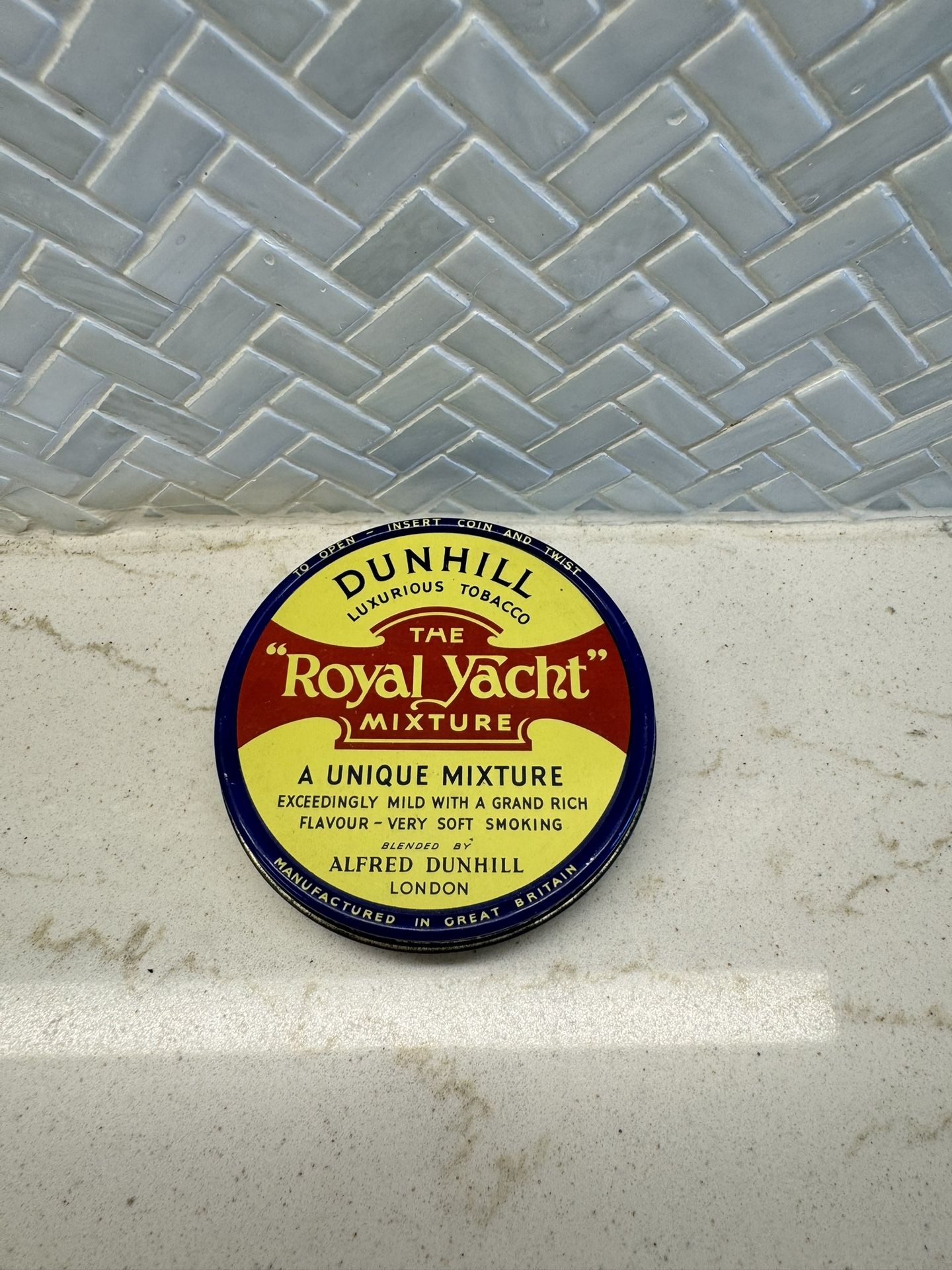 Vintage Dunhill The Royal Yacht Mixture Tobacco Tin Empty in mint condition