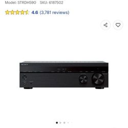 Sony 5.2 AV Receiver STR-DH590 Hi Res 4K 