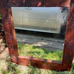 Bamboo Glass Mirror $55.00 (Serious Buyers) Cash Only First Come First Served