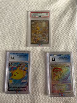 3 Graded Pokémon cards PSA CGC