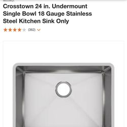 Elkay 18 Gauge Stainless Steel Undermount Kitchen Sink