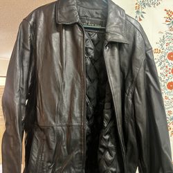 Marc New York - BLACK - Leather Jacket - Men’s Large