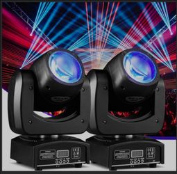 Moving Head Light 2 Pack 90W LED Beam Stage Light RGBW 4-in-1 DJ Lights Moving Head Spot Sound Activated DMX for Wedding Live Show Christmas Party