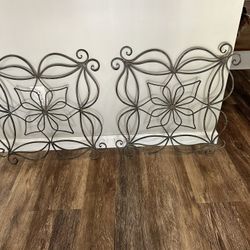 Metal Scroll Wall Hangings. Set Of 2