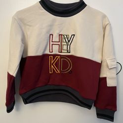 Hey Kid Two-Tone Bomber Sweatshirt 2T