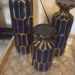 3 Piece Decorative Candle Stands