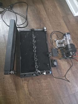 CPU Block, 360 Radiators, Fittings, and pump